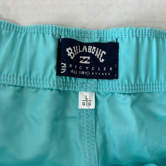 Billabong Recycler Laybacks Board Shorts Casual Men’s Size Large Teal Blue NEW - Picture 4 of 8